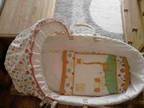 MOSES BASKET & stand,  unisex's (good condition,  Â£10, ....
