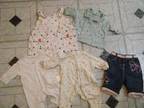 SMALL BUNDLE of newborn clothes,  polka dot dress,  polka....