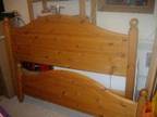 PINE DOUBLE BED WITH MATTRESS (AS NEW) Pine double bed....