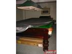 FULL SIZE ANTIQUE SNOOKER TABLE G. Wright & Son Table.....