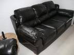 Leather 3 Seater American Sofa with Matching Armchair-....